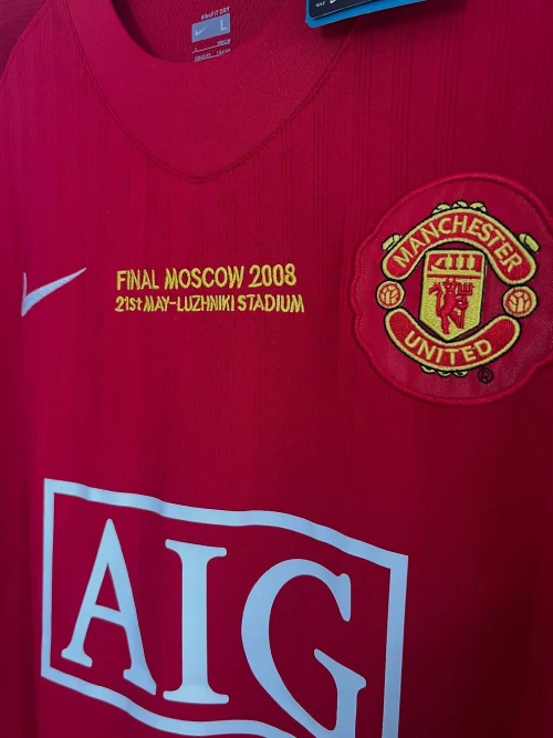 2007/08 MANCHESTER UNITED HOME SHIRT FULL SLEEVE - Image 4